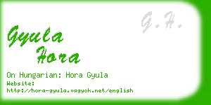 gyula hora business card